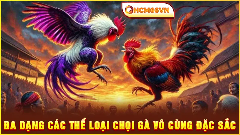 Đa dạng các thể loại chọi gà vô cùng đặc sắc